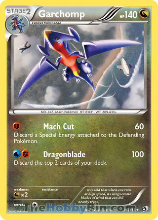 Garchomp #96/113 Holo Rare - Legendary Treasures Pokemon card