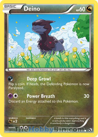 Deino #97/113 Common - Legendary Treasures Pokemon card