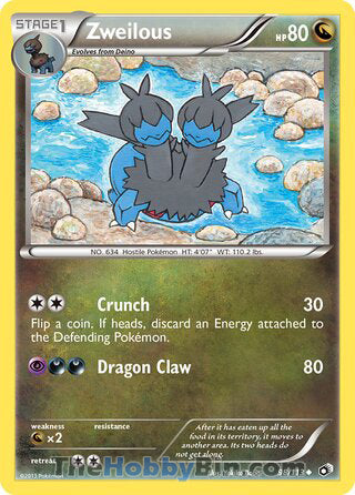 Zweilous #98/113 Uncommon - Legendary Treasures Pokemon card