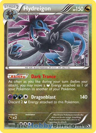 Hydreigon #99/113 Holo Rare - Legendary Treasures Pokemon card