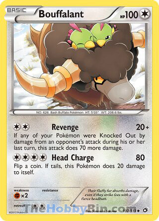Bouffalant #107/113 Uncommon - Legendary Treasures Pokemon card