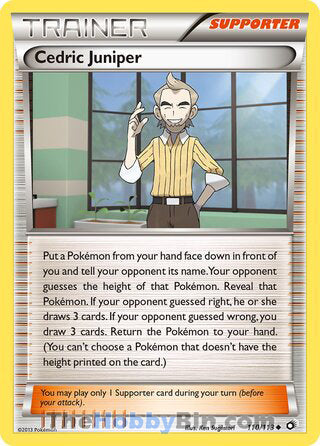 Cedric Juniper #110/113 Uncommon - Legendary Treasures Pokemon card