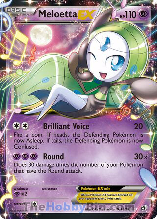 Meloetta EX #RC11/RC25 Ultra Rare - Legendary Treasures Pokemon card