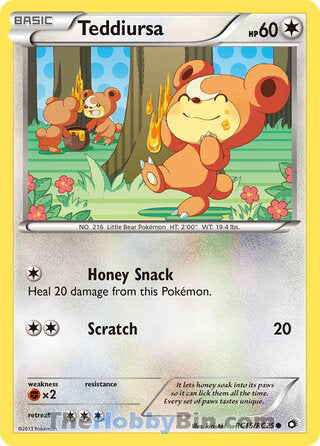 Teddiursa #RC15/RC25 Common - Legendary Treasures Pokemon card