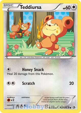 RC15 Teddiursa Common Legendary Treasures