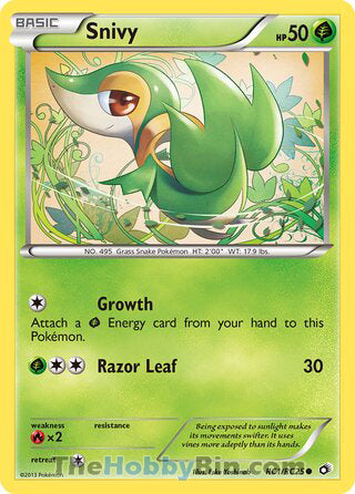 Snivy #RC1/RC25 Common - Legendary Treasures Pokemon card