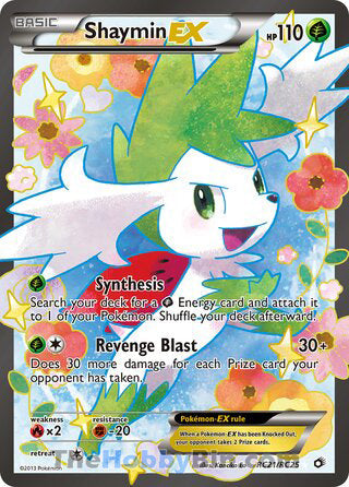 Shaymin EX #RC21/RC25 Ultra Rare - Legendary Treasures Pokemon card