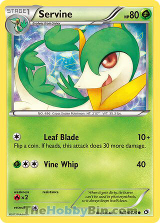 Servine #RC2/RC25 Common - Legendary Treasures Pokemon card