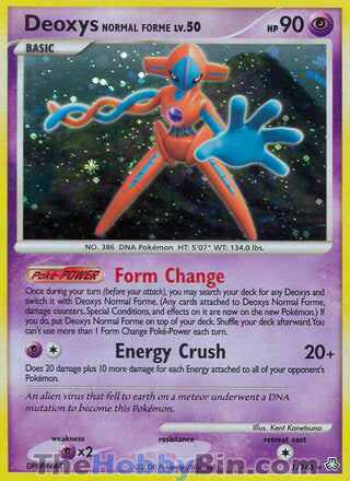 0001 Deoxys Normal Forme Holo Rare Legends Awkended