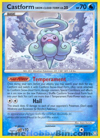 Castform Snow-Cloud Form #50/146 Uncommon - Legends Awakened Pokemon card