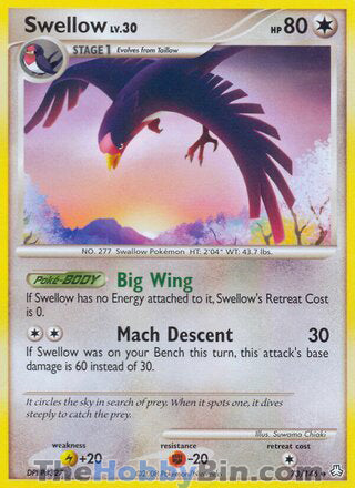 Swellow Legends Awakened Uncommon #73/146