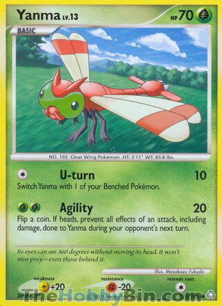 Yanma #128/146 Common - Legends Awakened Pokemon card