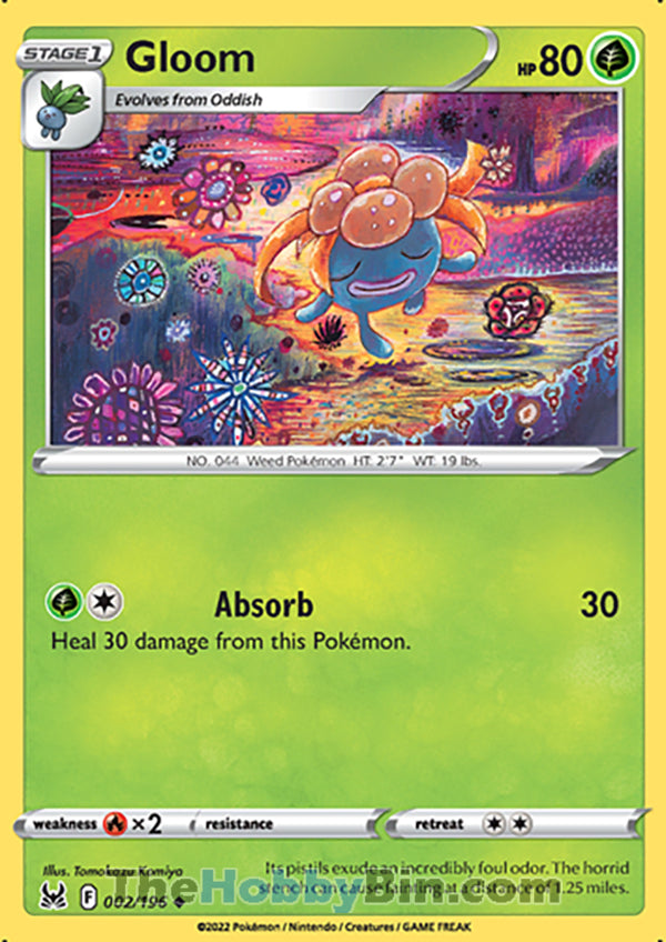 Gloom #2/196 Uncommon - Lost Origin Pokemon card