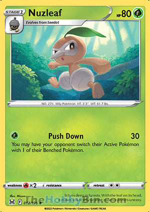 0012 Nuzleaf Uncommon Lost Origin