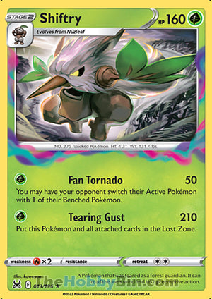 0013 Shiftry Holo Rare Lost Origin