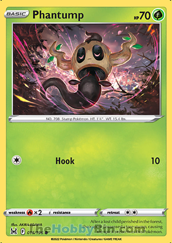 Phantump #16/196 Common - Lost Origin Pokemon card