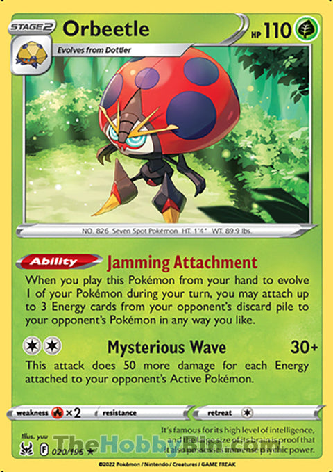0020 Orbeetle Holo Rare Lost Origin