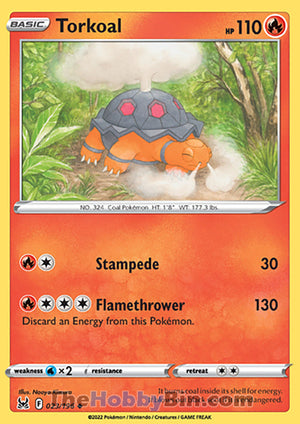 0023 Torkoal Uncommon Lost Origin