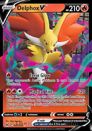 0027 Delphox V Ultra Rare Lost Origin