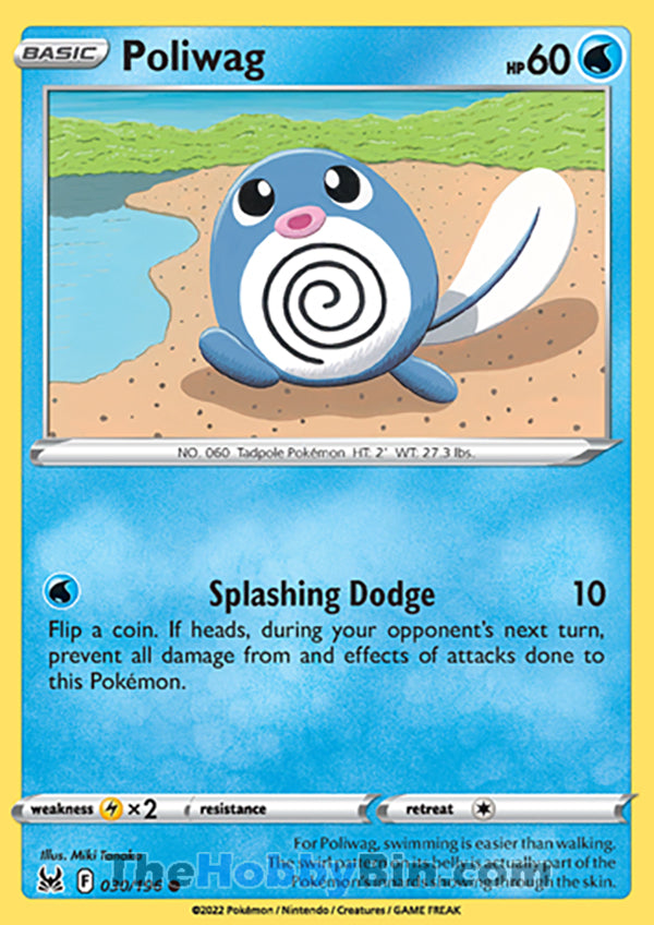 Poliwag #30/196 Common - Lost Origin Pokemon card