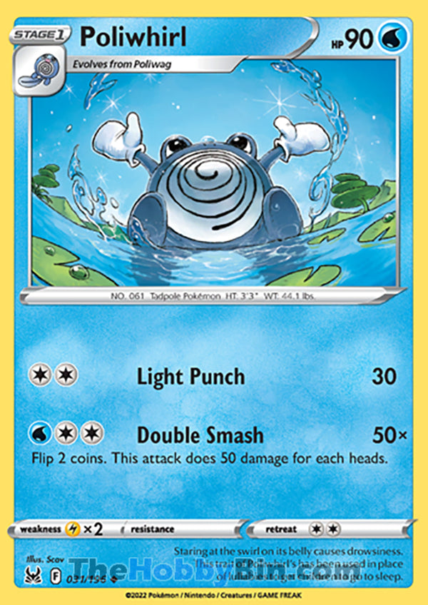 Poliwhirl #31/196 Uncommon - Lost Origin Pokemon card