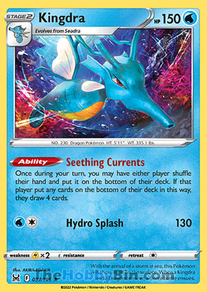0037 Kingdra Holo Rare Lost Origin