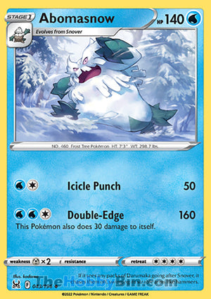 0043 Abomasnow Uncommon Lost Origin