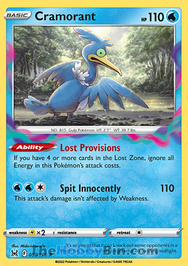 Cramorant #50/196 Rare - Lost Origin Pokemon card