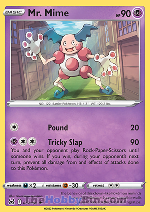Mr. Mime #67/196 Rare - Lost Origin Pokemon card