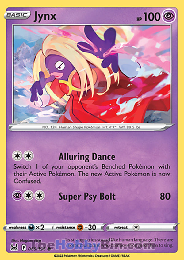 Jynx #68/196 Common - Lost Origin Pokemon card