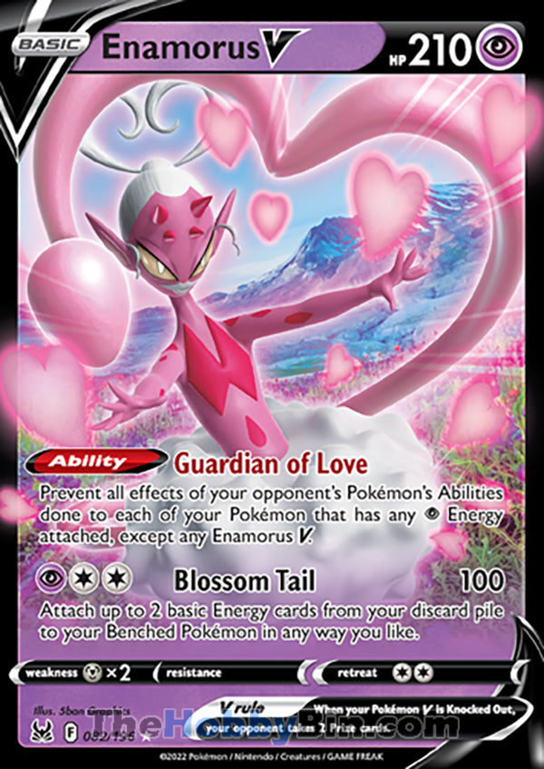 Enamorus V #82/196 Ultra Rare - Lost Origin Pokemon card
