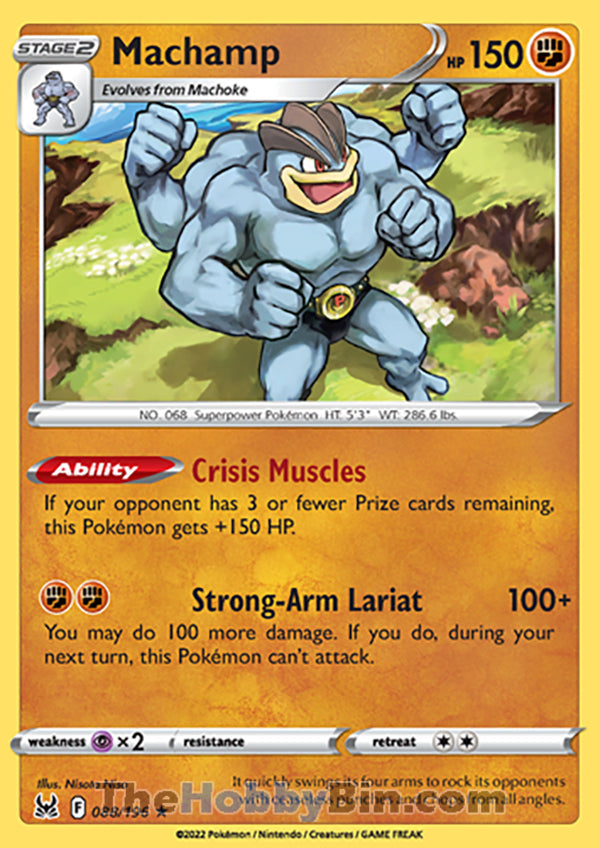 Machamp #88/196 Holo Rare - Lost Origin Pokemon card