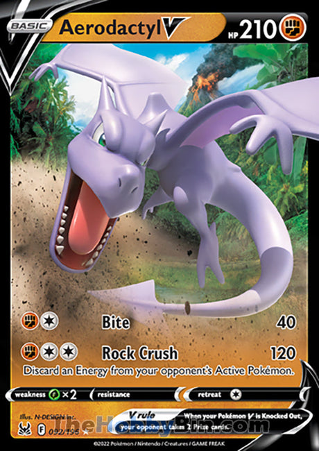 Aerodactyl V Lost Origin Ultra Rare #092/196