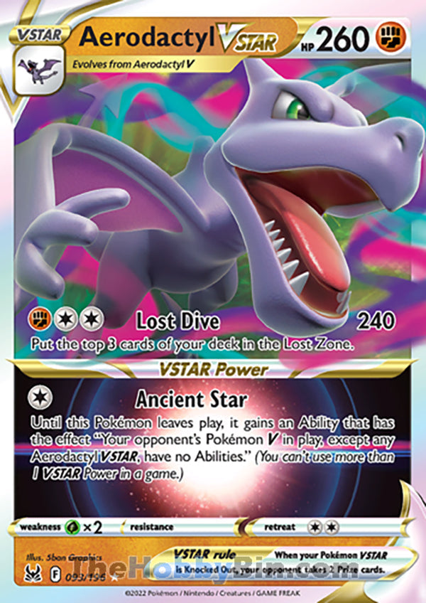 Aerodactyl VSTAR #93/196 Ultra Rare - Lost Origin Pokemon card