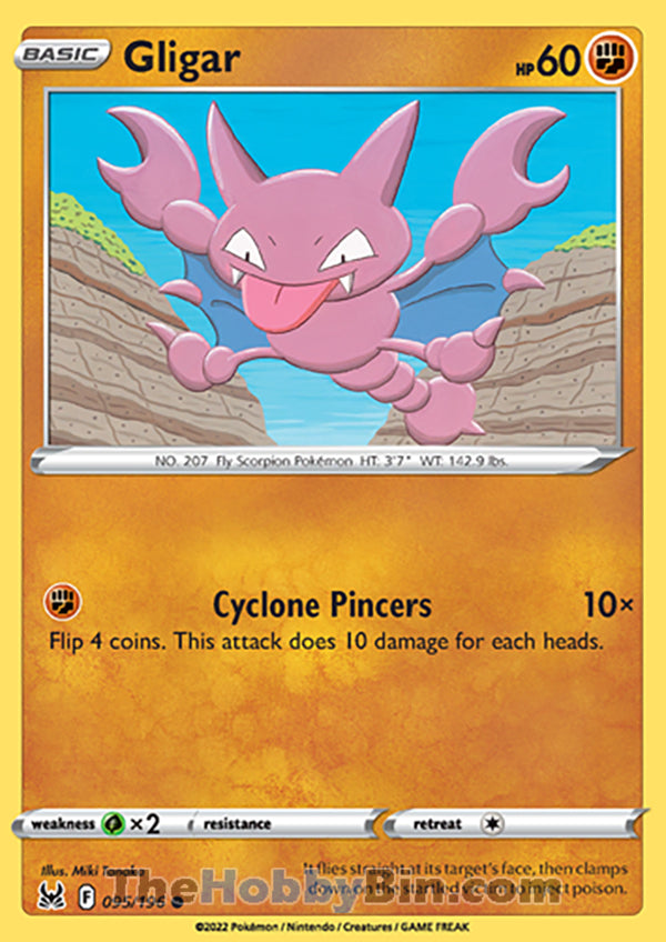 Gligar #95/196 Common - Lost Origin Pokemon card