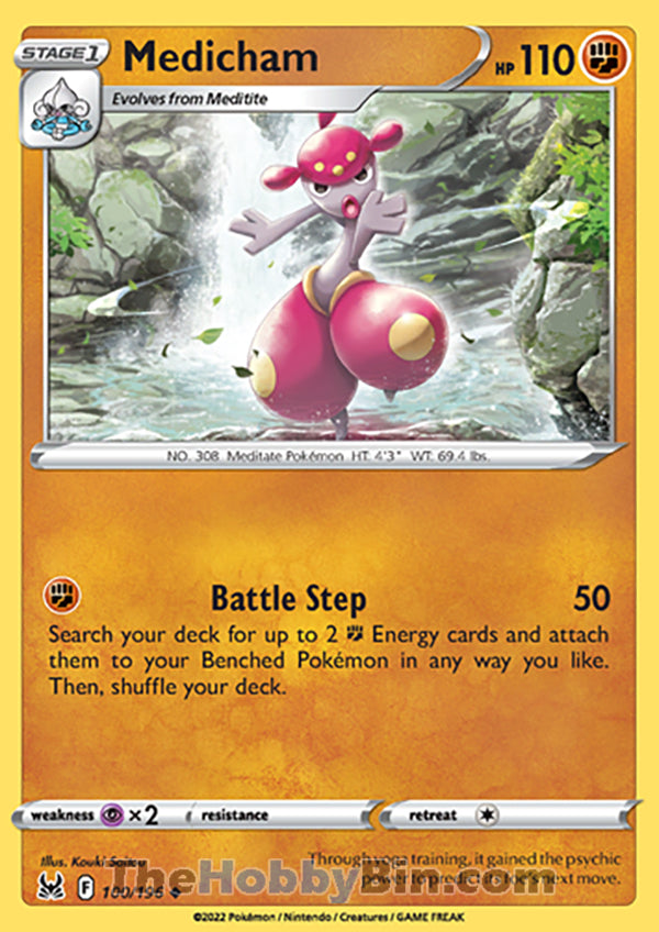 Medicham #100/196 Uncommon - Lost Origin Pokemon card