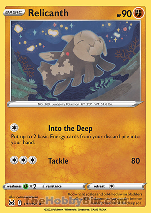 Relicanth #101/196 Uncommon - Lost Origin Pokemon card