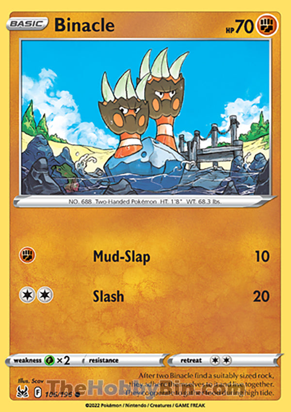 Binacle #106/196 Common - Lost Origin Pokemon card