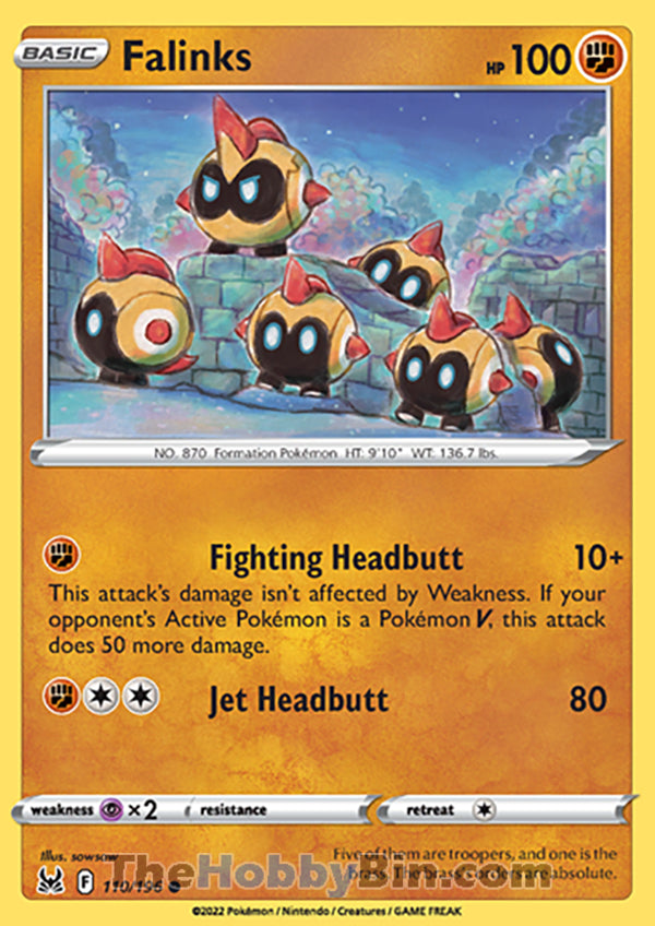 Falinks #110/196 Common - Lost Origin Pokemon card
