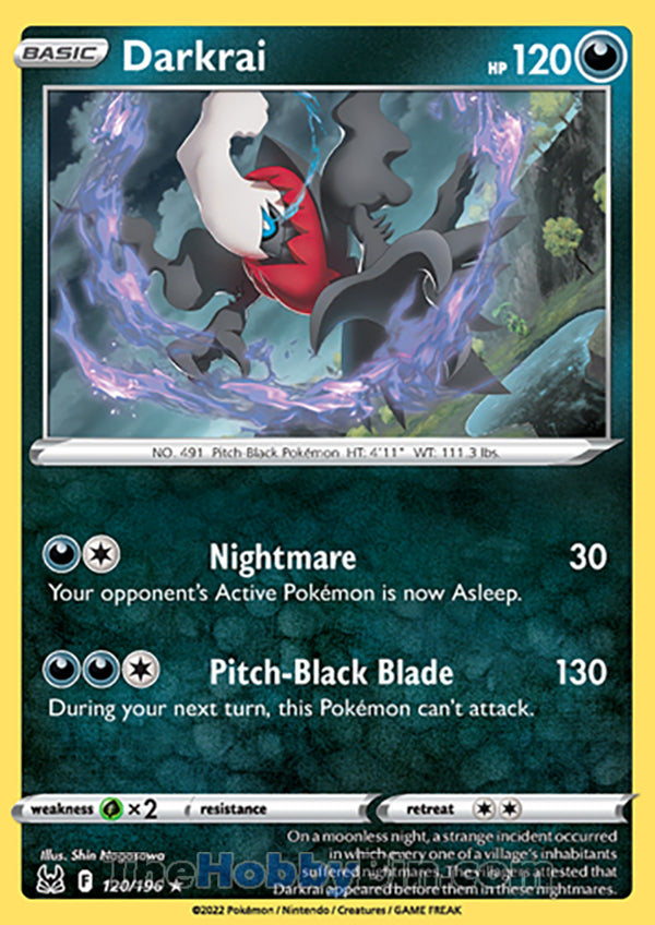 Darkrai #120/196 Holo Rare - Lost Origin Pokemon card