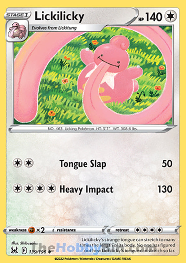 Lickilicky #139/196 Uncommon - Lost Origin Pokemon card