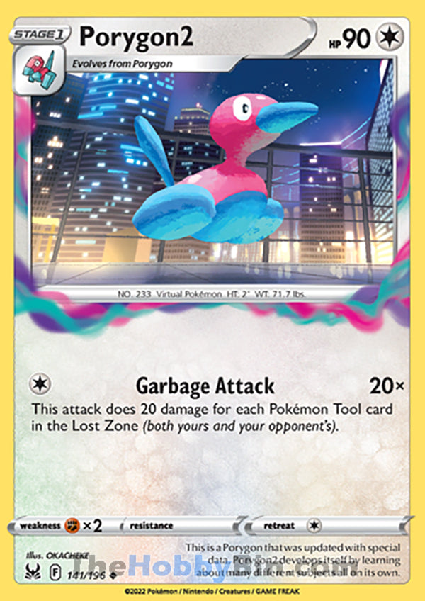 Porygon2 #141/196 Uncommon - Lost Origin Pokemon card