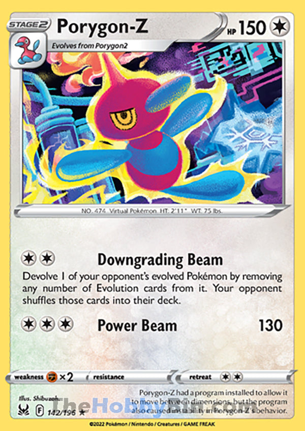 Porygon-Z #142/196 Rare - Lost Origin Pokemon card