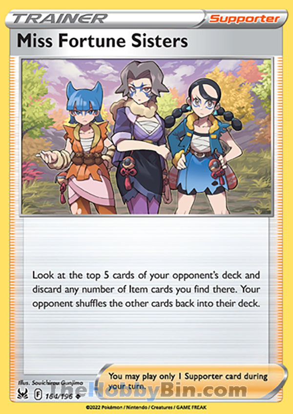 Miss Fortune Sisters #164/196 Uncommon - Lost Origin Pokemon card