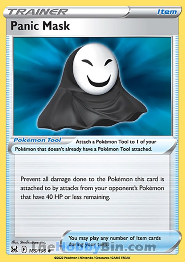 Panic Mask #165/196 Uncommon - Lost Origin Pokemon card