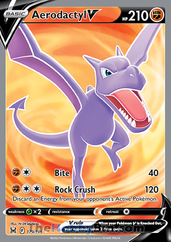 Aerodactyl V #179/196 Ultra Rare - Lost Origin Pokemon card