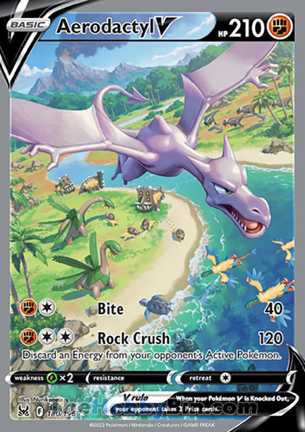 Aerodactyl V #180/196 Ultra Rare - Lost Origin Pokemon card