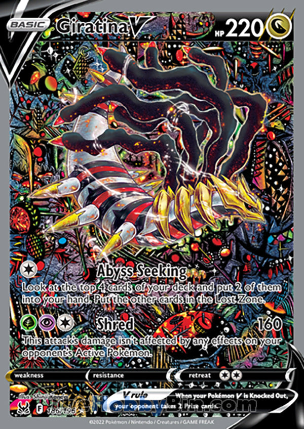 Giratina V #186/196 Ultra Rare - Lost Origin Pokemon card