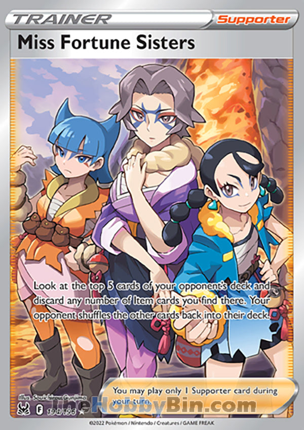 Miss Fortune Sisters #194/196 Ultra Rare - Lost Origin Pokemon card