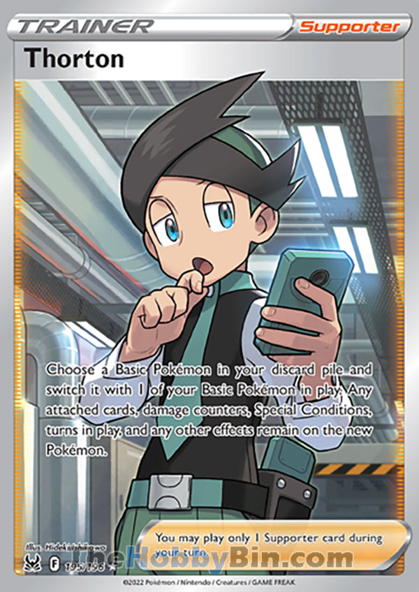 Thorton #195/196 Ultra Rare - Lost Origin Pokemon card